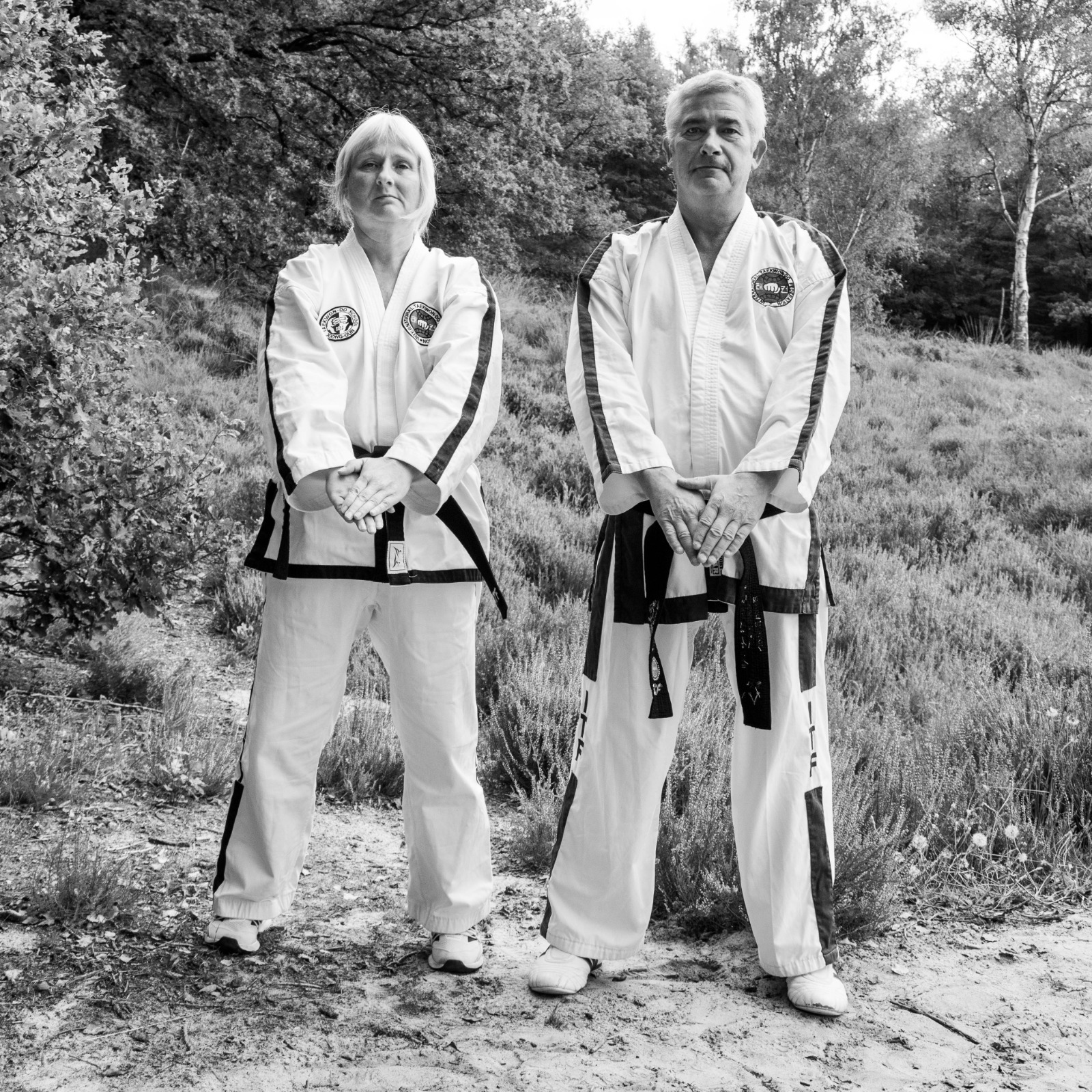Bernd en Barbara poseren op de heide