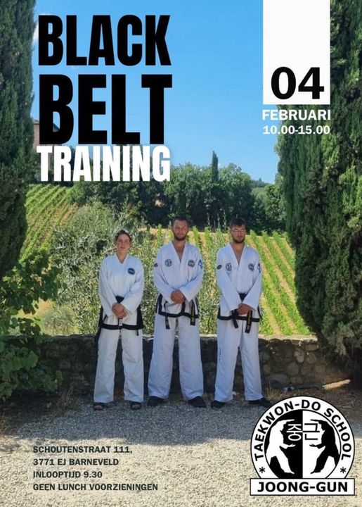 Flyer voor dan graad houder training Flyer voor dan graad houder training